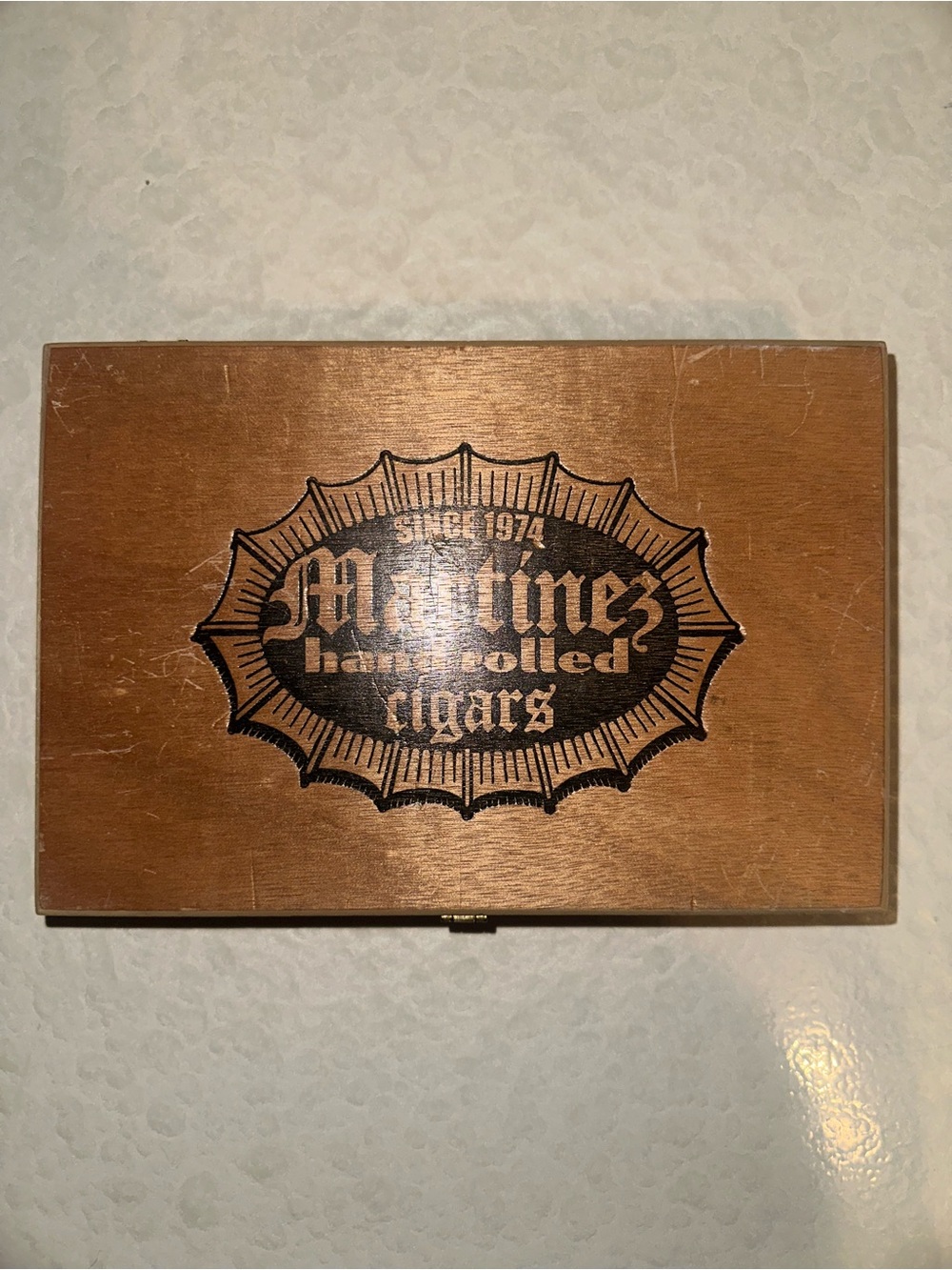 Vintage Martinez Cigar Box 25 Count Wooden Box Amazing Condition